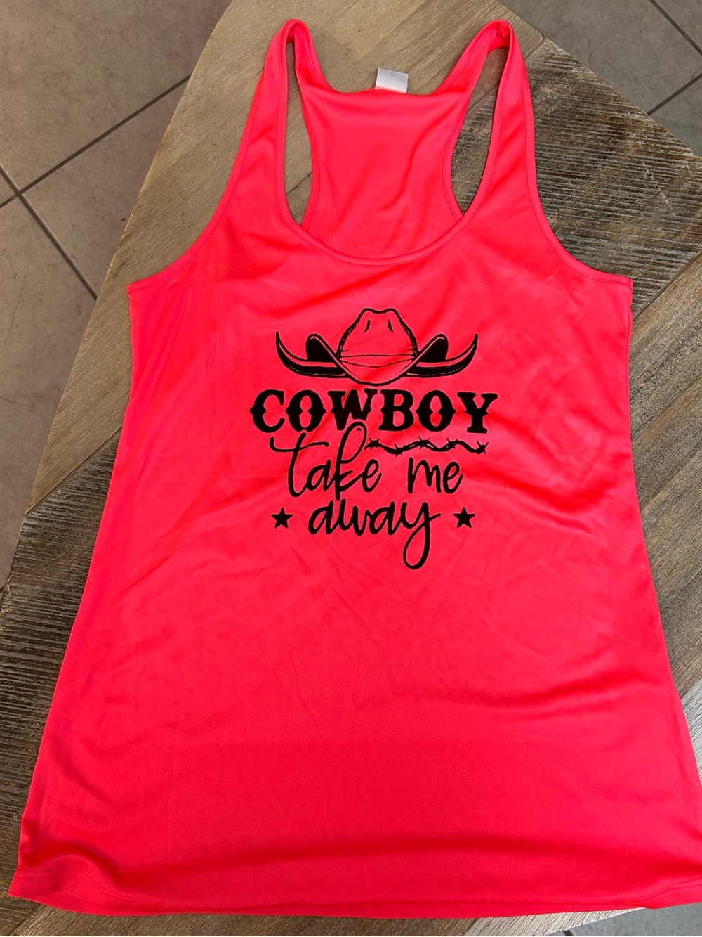 Sport-Tek Neon Pink Graphic Racerback Tank Top